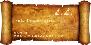 Luda Leopoldina névjegykártya